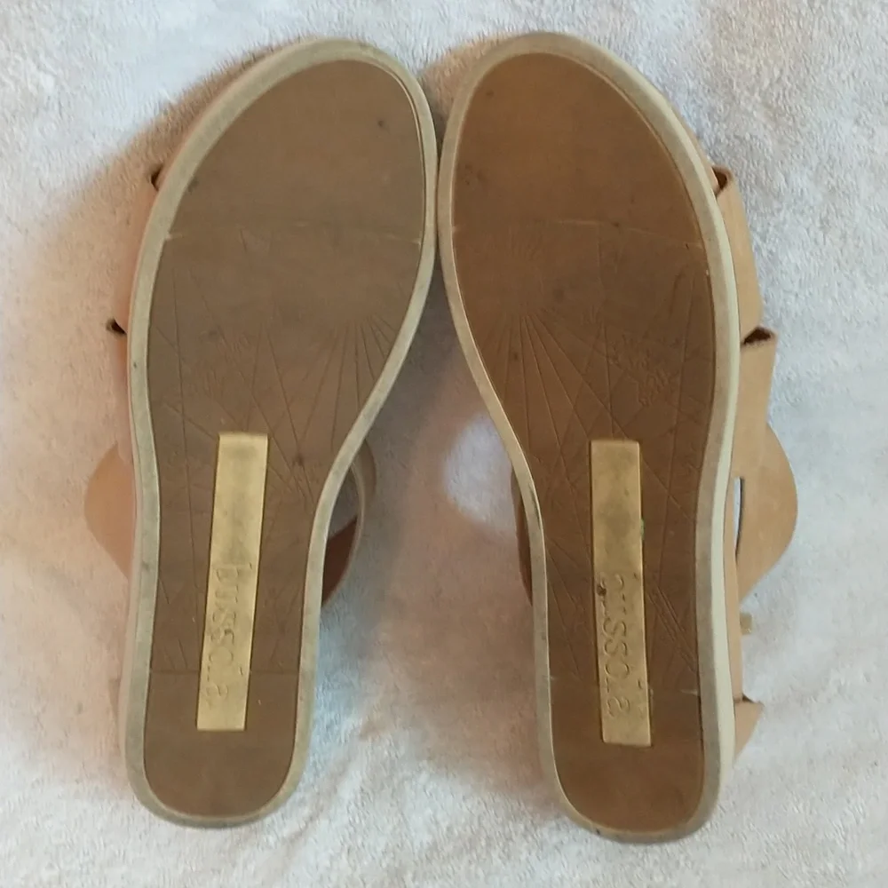Bussola Wide Strap‎ Sandal Postdam Style, Buttery Soft Leather, Size Women's 9.5